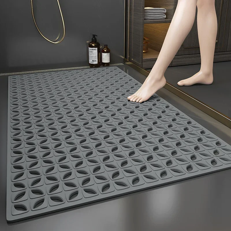 Bathroom Anti Slip Bath Mat Anti Fall Floor Mat Household Bathroom Toilet Mat Shower Bathroom Foot Mat Hollow Waterproof Mat