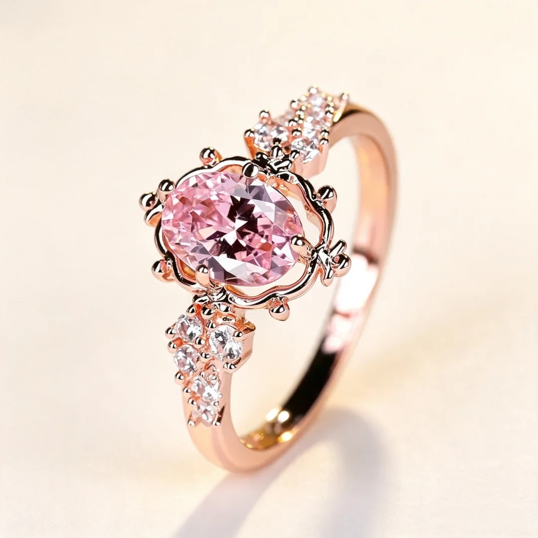 925 Sterling Zilver Licht Luxe Mode Zoete Prinsessenstijl Ring Ingelegd met Paarse Zirkoon voor Dames