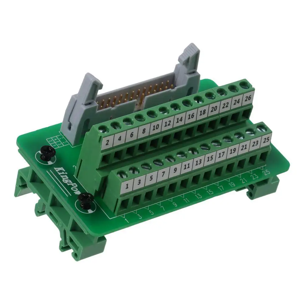 Breakout Board IDC26P Terminal Block Adapter 26Pin PLC Interface Terminal Board Male Connector