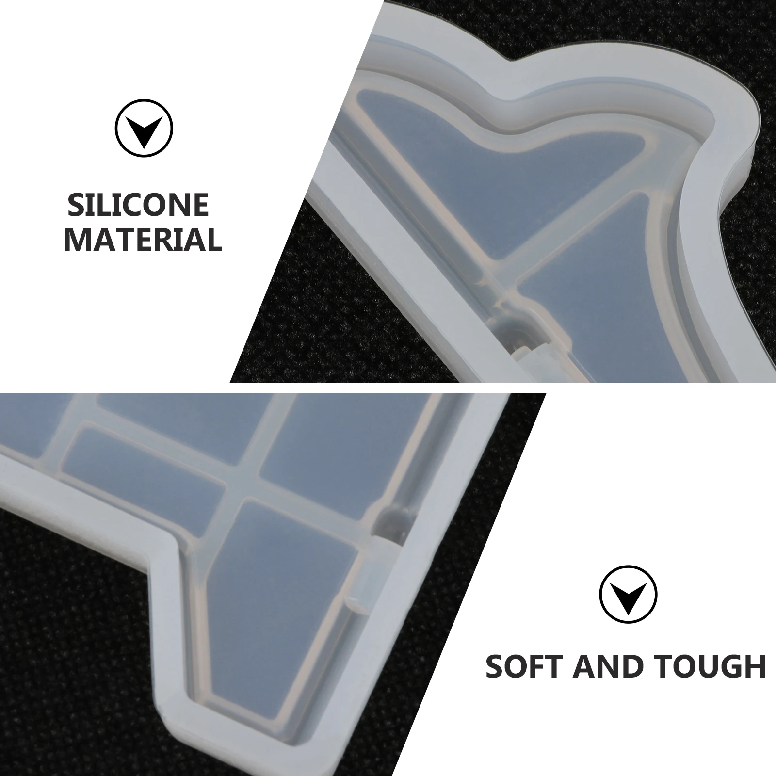 

2Pcs Diy Crystal Epoxy Mold Silicone Storage Display Rack Casting Tool White