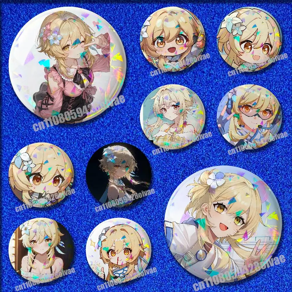 Lumine Genshin Impact Insignia Badge Case For Accessories Ornament 44mm 32mm 58mm Round Pin Brooch