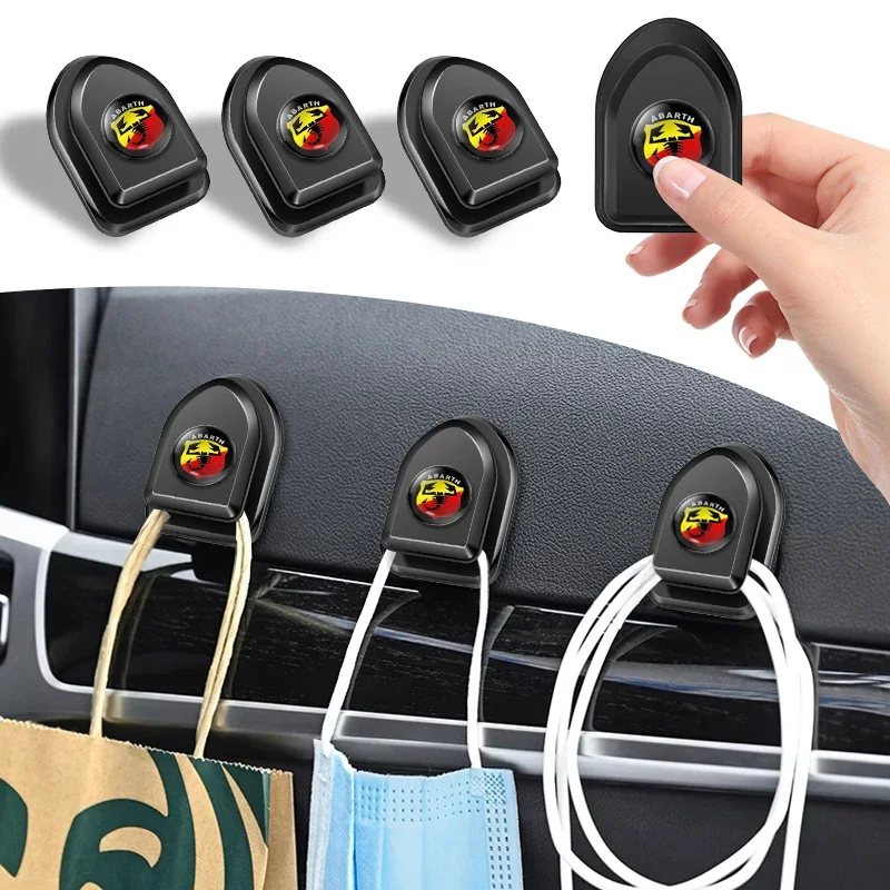1/2/4pc Car Styling Self Adhesive Mini Storage Hooks Accessories For Abarth Stilo Ducato Palio Bravo Linea Doblo 500 Grande Tipo