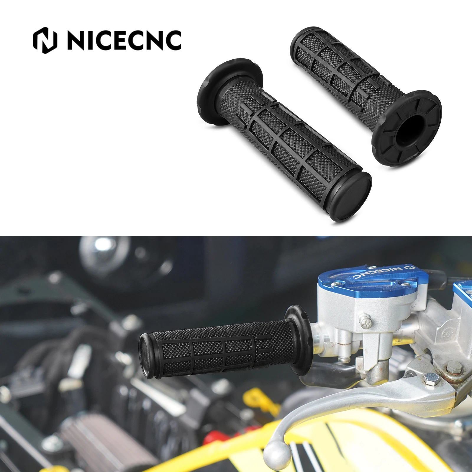 NICECNC العالمي ATV 7/8 "مقبض مطاطي قبضة اليد لياماها رابتور 700 700R YFZ450 Blaster 200 Banshee 350 لهوندا TRX450 #1