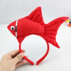 Cartoon Stuffed Fish Headband Multiple Color Halloween Party Hair Hoop for Photoshoot Halloween Hair Accessories