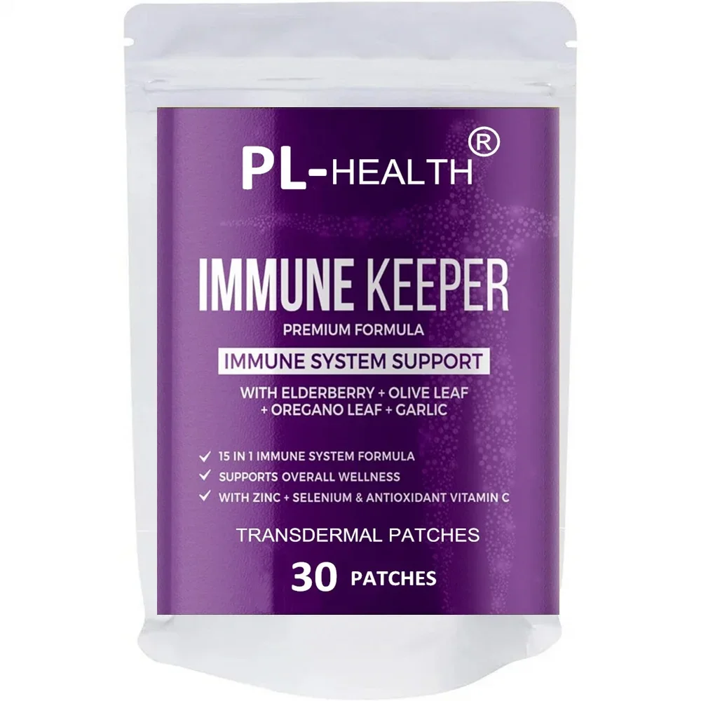 

30 Patches Immune System Booster Transdermal Patches with Elderberry, Quercetin, Zinc, Vitamin D, Immunity Boost