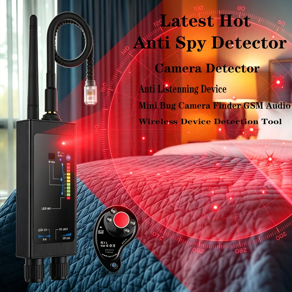 Hotel Hidden Camera Detection, Anti Spy Camera Finder Hidden Bug Detector for Travel GPS Tracker Detector Spy Gadgets Device