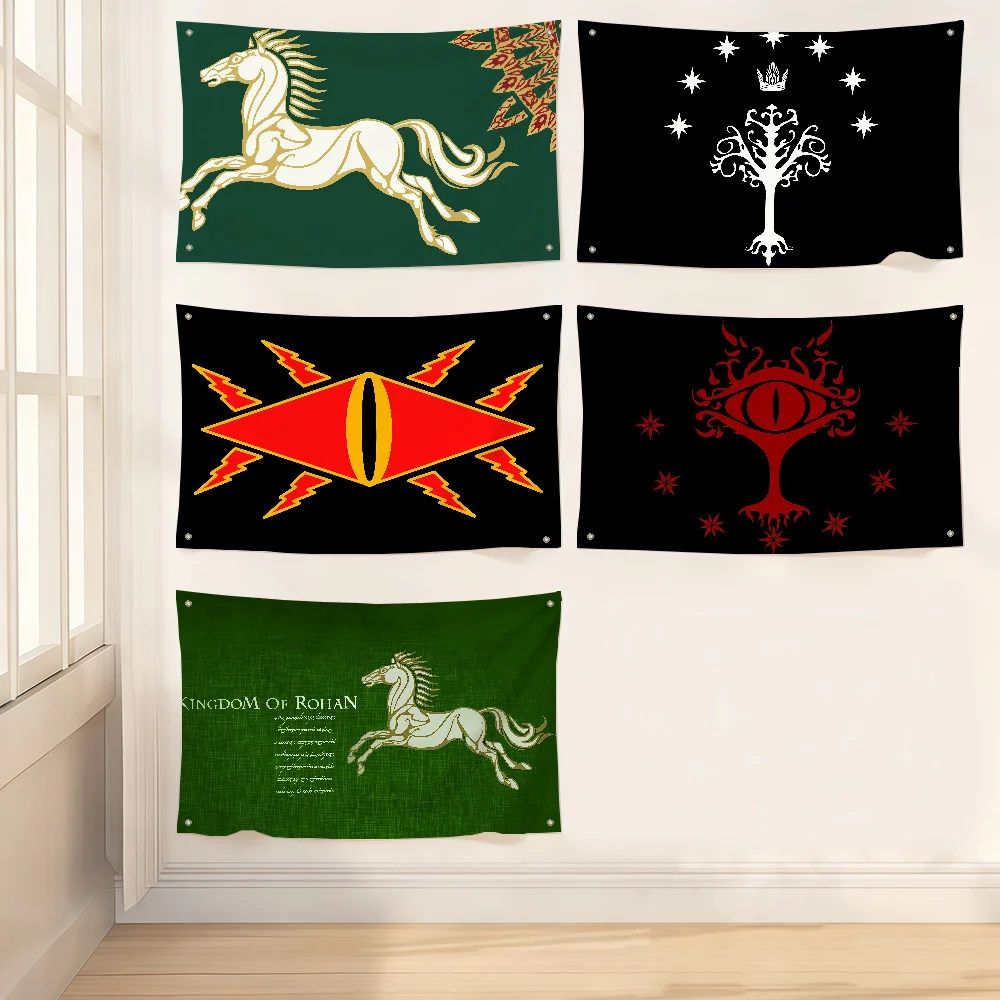 علم الفن R-Rohan Sci Fi G-Gondor Room M-Mordor ديكور المنزل جدار جبل المملكة ديكور المنزل راية #4