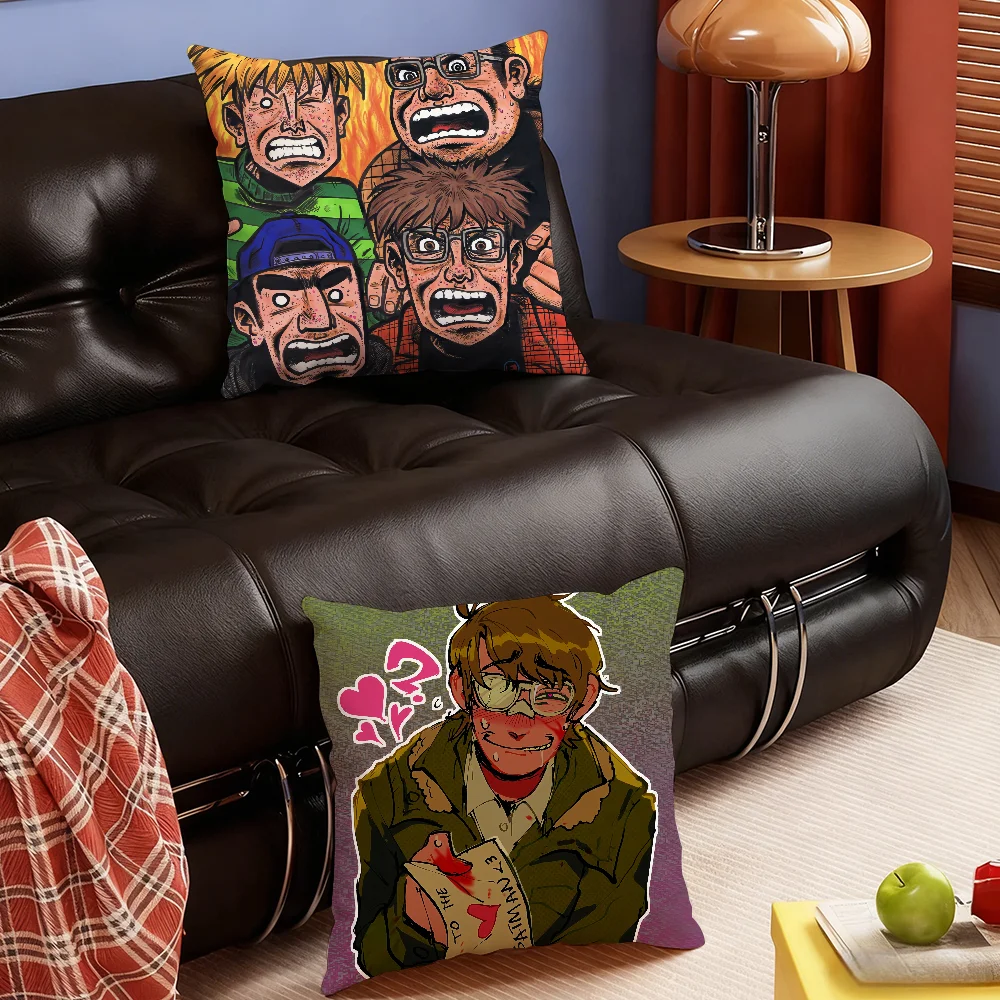 Classic Anime E-Eltingville Club Pillow Case Sofa Living Room Bedroom Headboard Backrest Square Cushion Nap Time