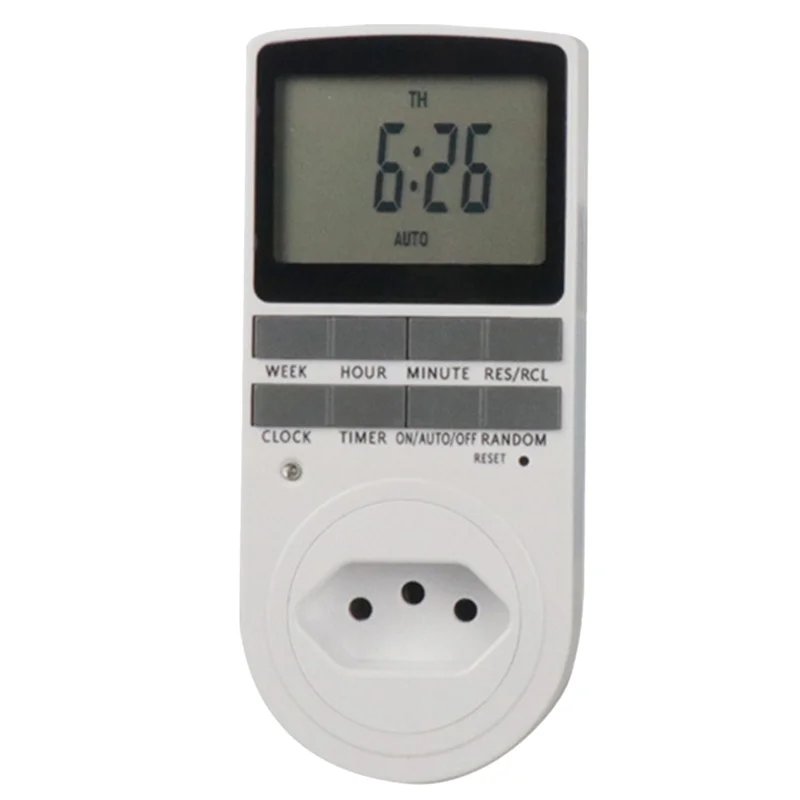 ONCE Intelligenter digitaler Innentemperaturregler mit LCD-Display, BR-Schaltsteckdose, 120 V 60 Hz Timing-Leistungsregelung