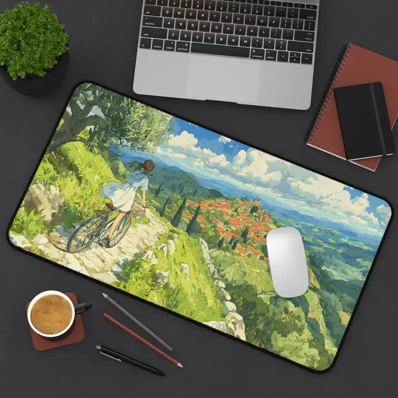 

Cute Country Pattern Desk Pad,Non-Slip Waterproof Gaming Mouse Pad,Desk Accessories,Workspace Decoration,Computer Desk Protector