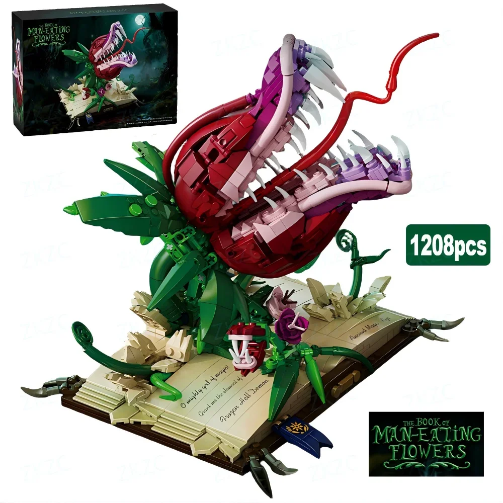 

MOC Книга Человека-Едшего Цветы Модель Строительные Блоки Городские Настольные Украшения Сборка Кирпичей Развивающая Игрушка Дети Взрослые Подарок
