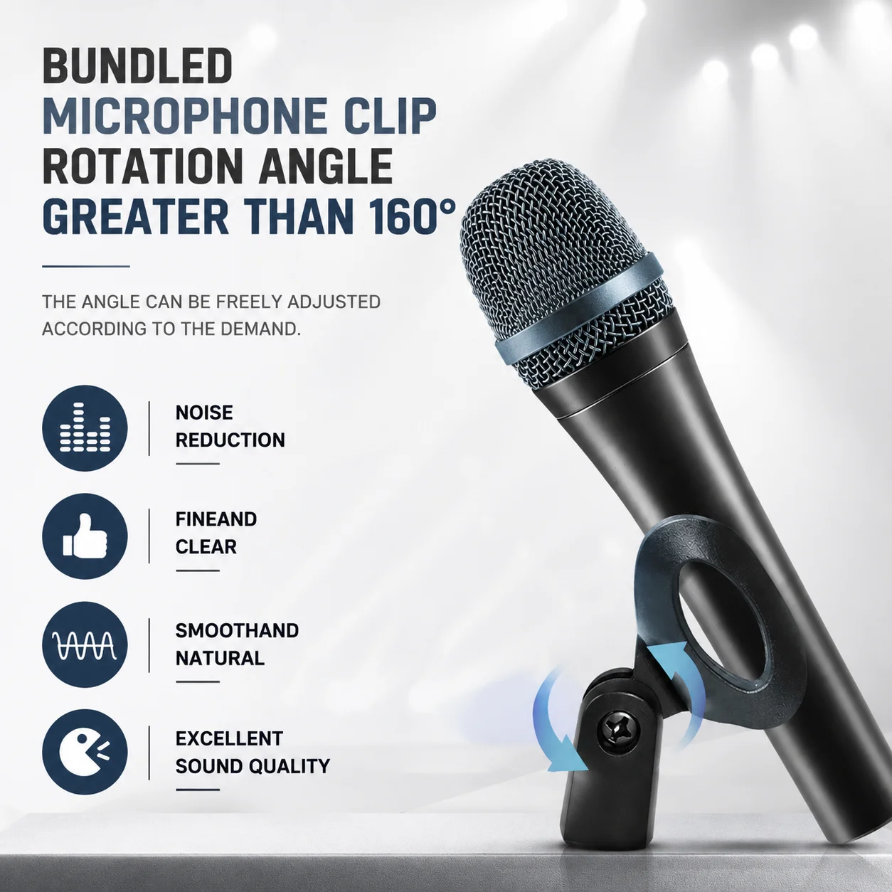 LN945 Wired Dynamic Vocal Microphone Professional Handheld Mic For Recording Karaoke  Singing Studio Clear Sounding Microfone