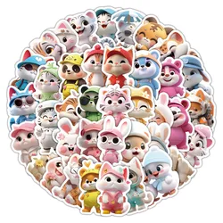 10/30/63PCS Kawaii Animal Stickers Cute Meme Sticker DIY Luggage Laptop Phone Guitar Car Bike Skateboard Cartoon Decals Kids Toy