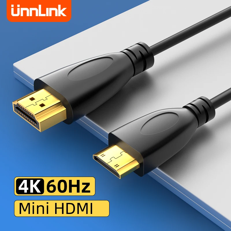 

Unnlink Mini HDMI-Compatible to HDMI Cable 4K 60Hz Bidirectional Converter for Tablet TV PC Monitor Projector Video Min HD Cable