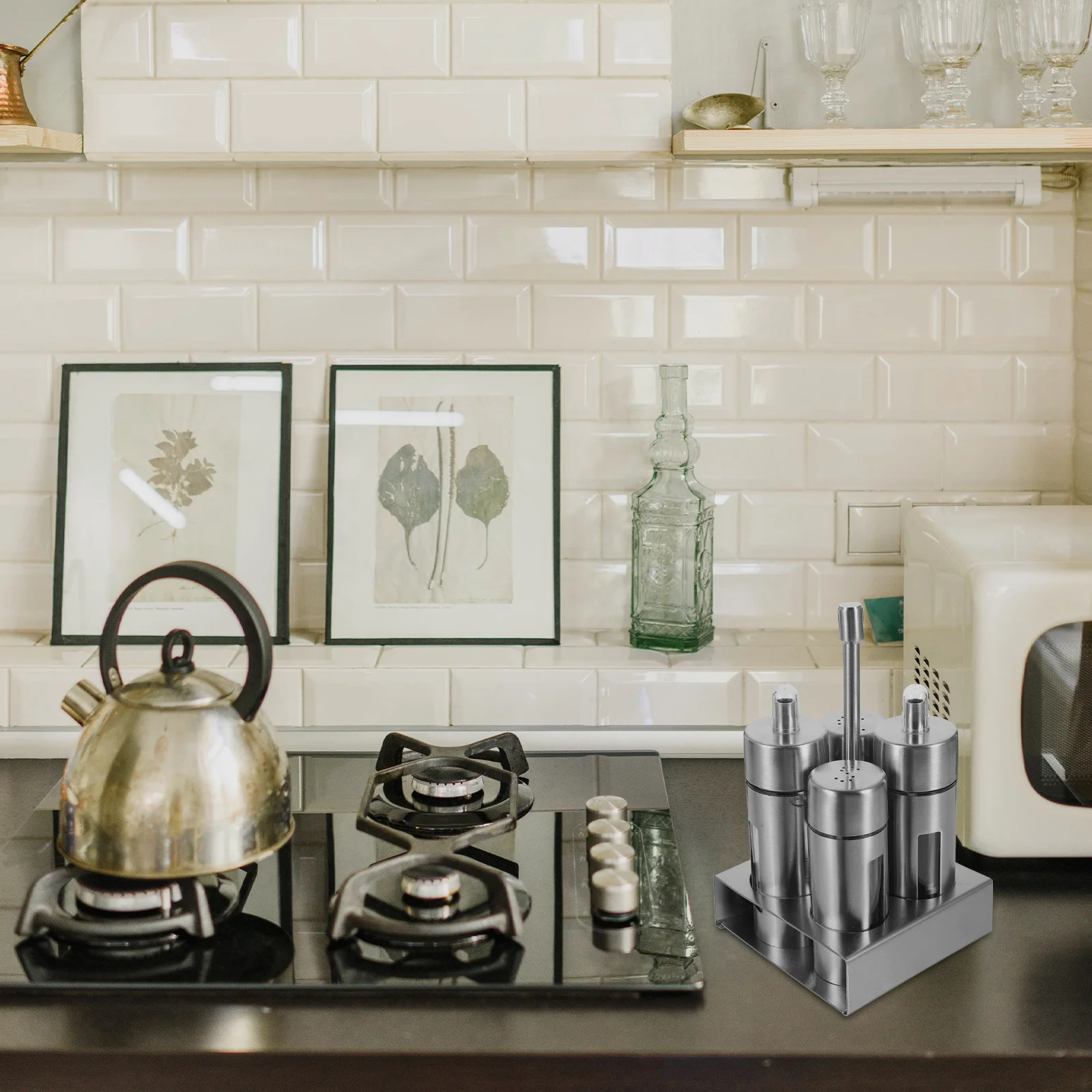 

Stainless Steel Condiment Bottles Kitchen Seasoning Containers Reusable Easy Clean Spices Jars Salt Pepper Storage