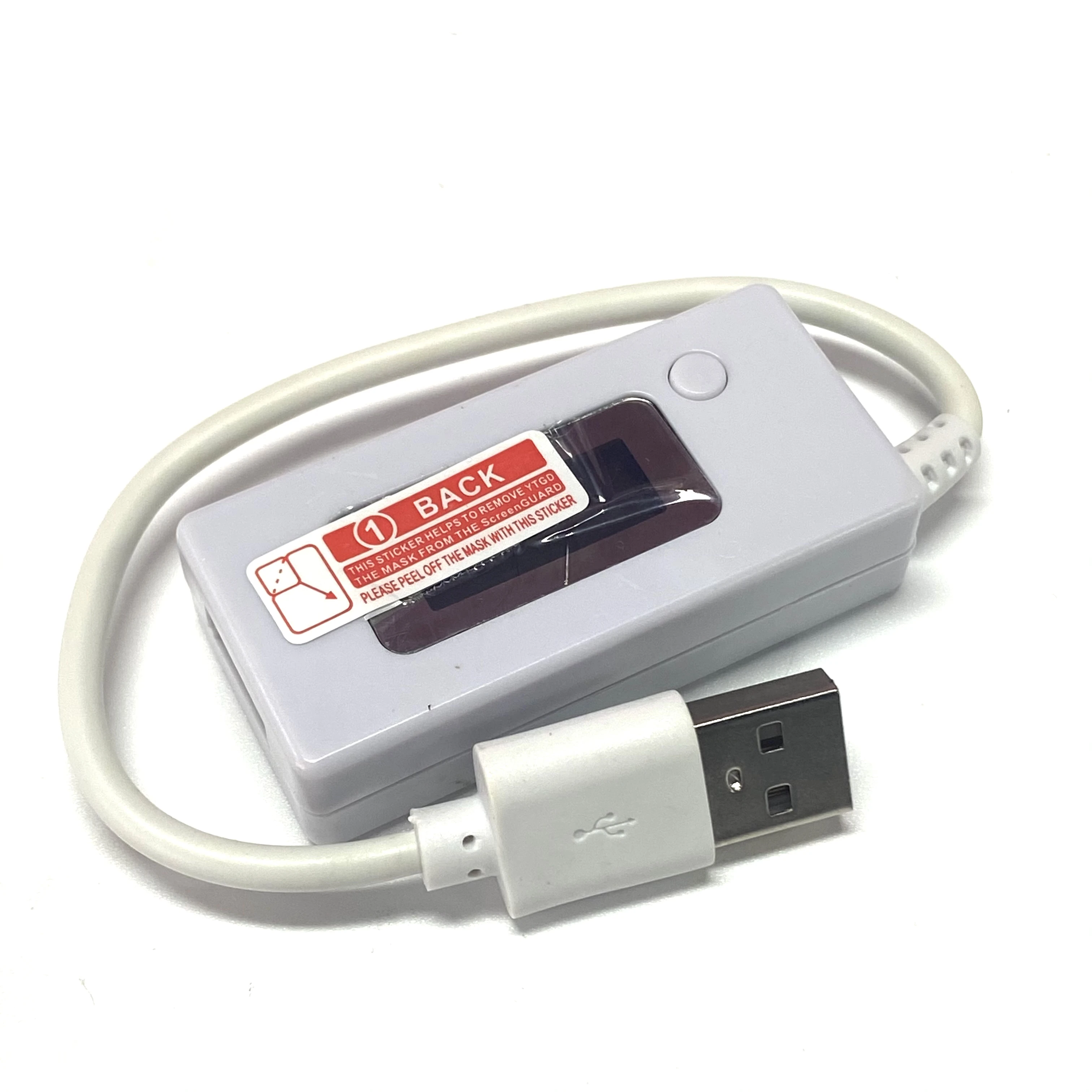 Witte Staart Usb Stroom En Spanning Meter Monitor Tester Tester Mobiele Telefoon Opladen Mobiele Power Capaciteit Meting