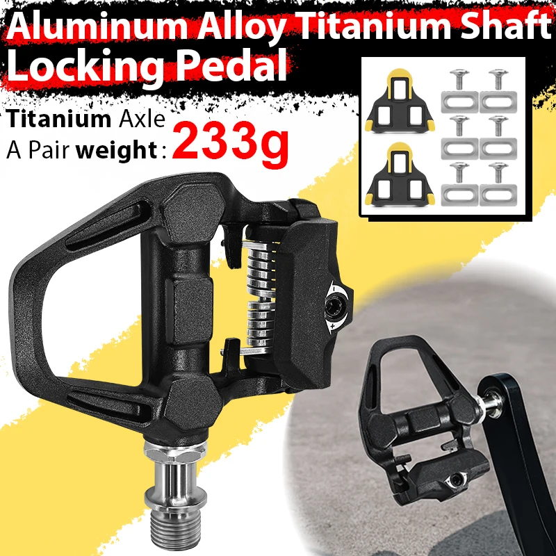 

BUCKLOS для педалей шоссейного велосипеда SPDSL с титановым шпинделем, велосипедная самоблокирующаяся педаль с 6 шт. ° Шипы Педали для гонок на велосипеде Часть велосипеда