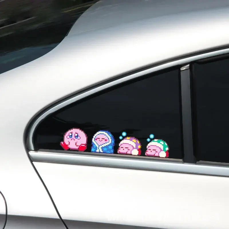 Kirby Car Sticker Motorcycle Anime Car Accessories Stickers Cute Flaw Covering Waterproof Decoration Cars Door DIY Ornament Gift