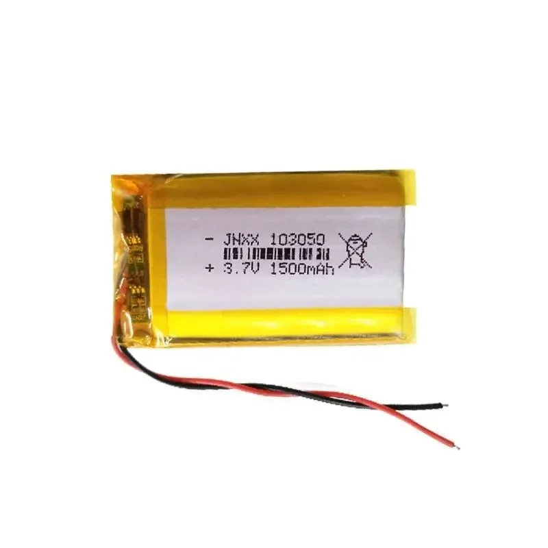 New103050 3.7V 1500mAh Lithium Polymer Rechargeable Battery Suitable for Beauty Devices Shavers Speakers PAD GPS DVD Recorders