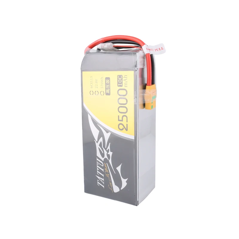 NEW TATTU 22.8V 25000mAh 10C LiPo Battery For RC Helicopter Quadcopter FPV Racing Drone Parts With XT90S Plug