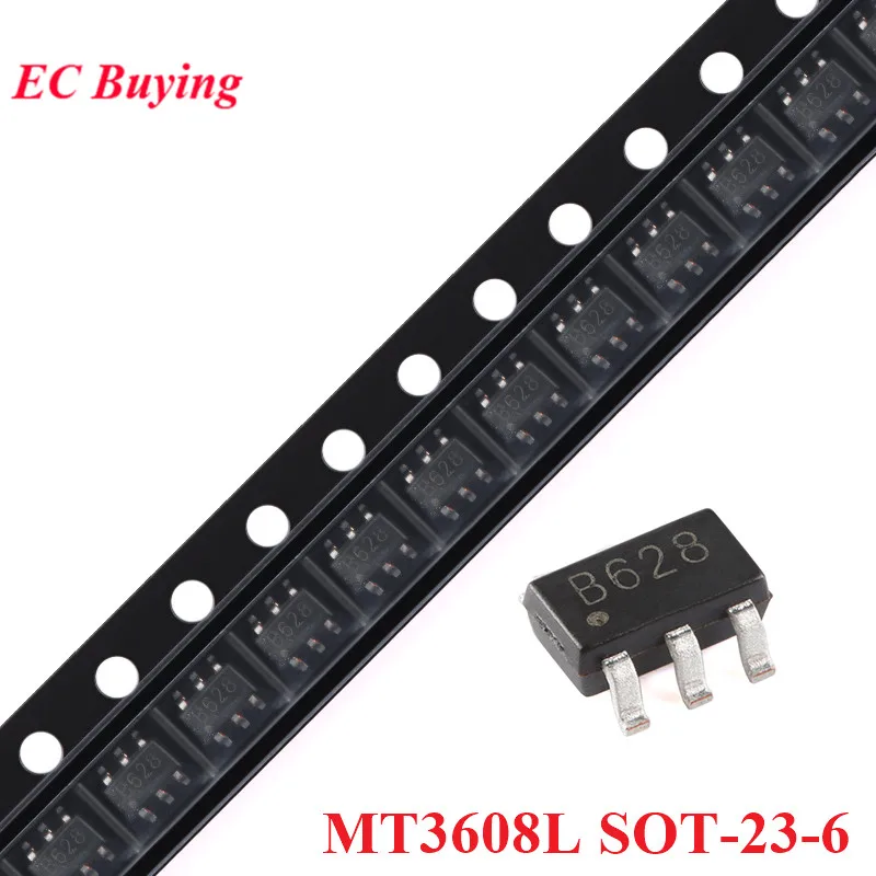 100Pcs/5pcs MT3608 FM3608 3608 MT3608L B628 SOT23-6 SOT-23-6 2.5A High Efficiency 1.2MHz Current Mode Boost Converter IC Chip