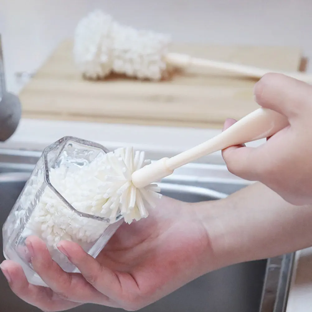 3Pcs Baby Milk Bottle Brush Long Handle Bottle Cleaner Soft Sponge Cup Brush for Water Bottles Glasses Insulation Pots Cleaning