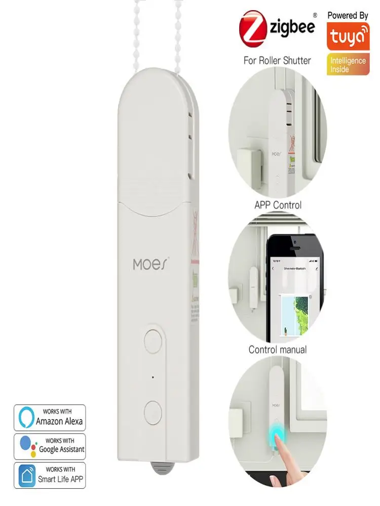 ZigBee Smart DIY Motorized Roller Blinds/Shades Drive Motor Hub Tuya Smart Life APP Alexa Google Home Voice Control