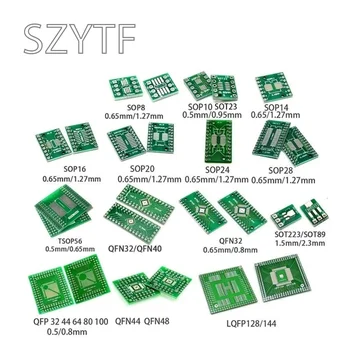 10 sztuk SOP patch płytka przyłączeniowa SOP8 SOP10 SOP16 SOP28 TQFP QFN IC płyta testowa płytka drukowana