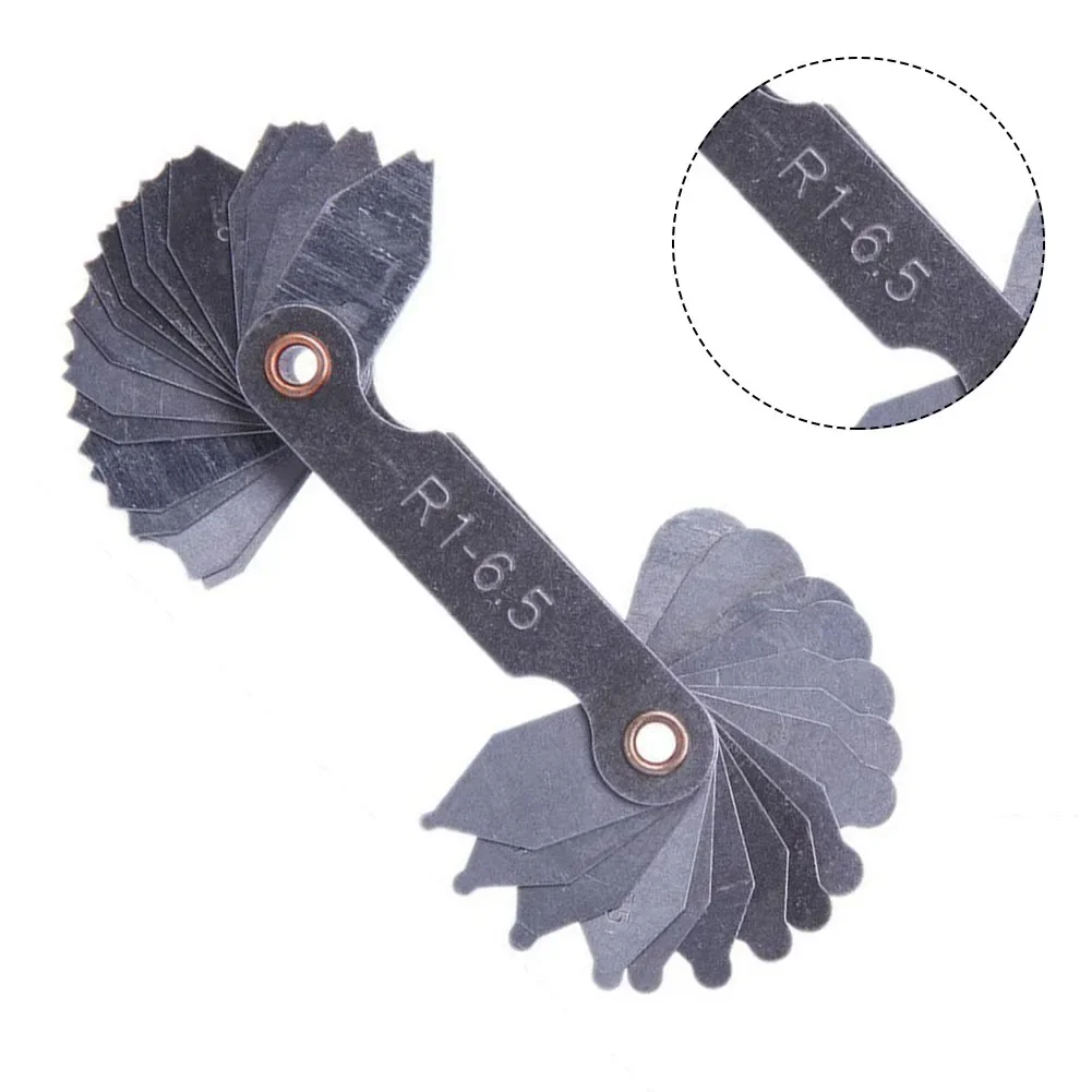 Gabarit de rayon R, jauge de rayon R1-6.5/R7-14.5/R15-25 /R26-80, jauge de filet de plaque, outil de mesure de pas