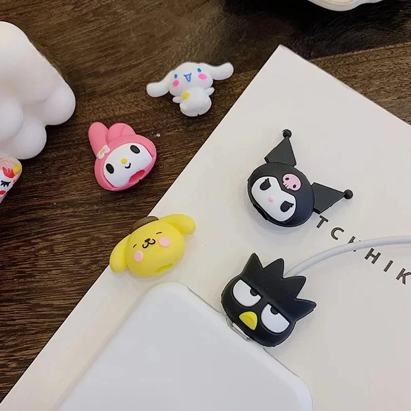

Usb Data Line Head Protection Cover KT Cat Kawaii Cartoon IPhone Charger Cable Protector Case DIY Accessories Gifts