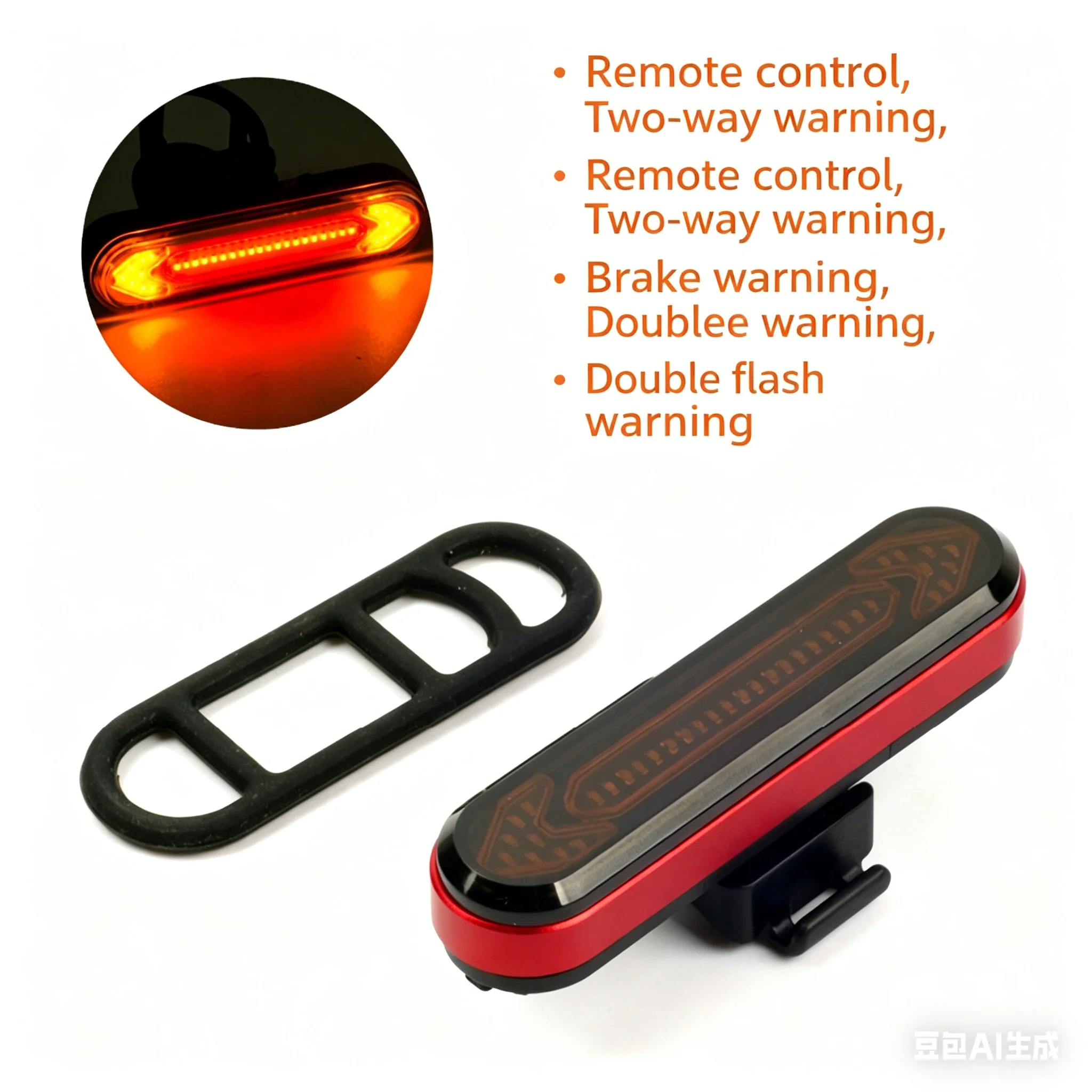 

LED Bicycle Lantern USB Rechargeable Tail Light Warn Bicycle Light Smart Wireless Remote Turn Signal Light Cycling Accessorie