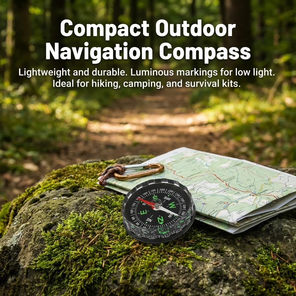 Plastic Compasses Black Serrated Edge Outdoor Navigation Tool