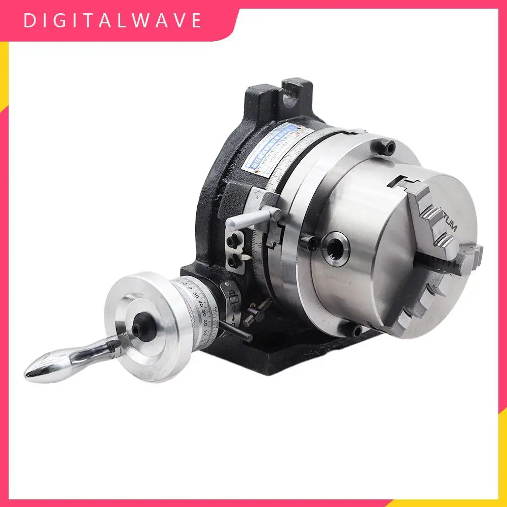 4/6 Inche Three-jaw Chuck Milling Machine Indexing Head Rotary Table Universal Indexing Plate Rotating Vertical Horizontal