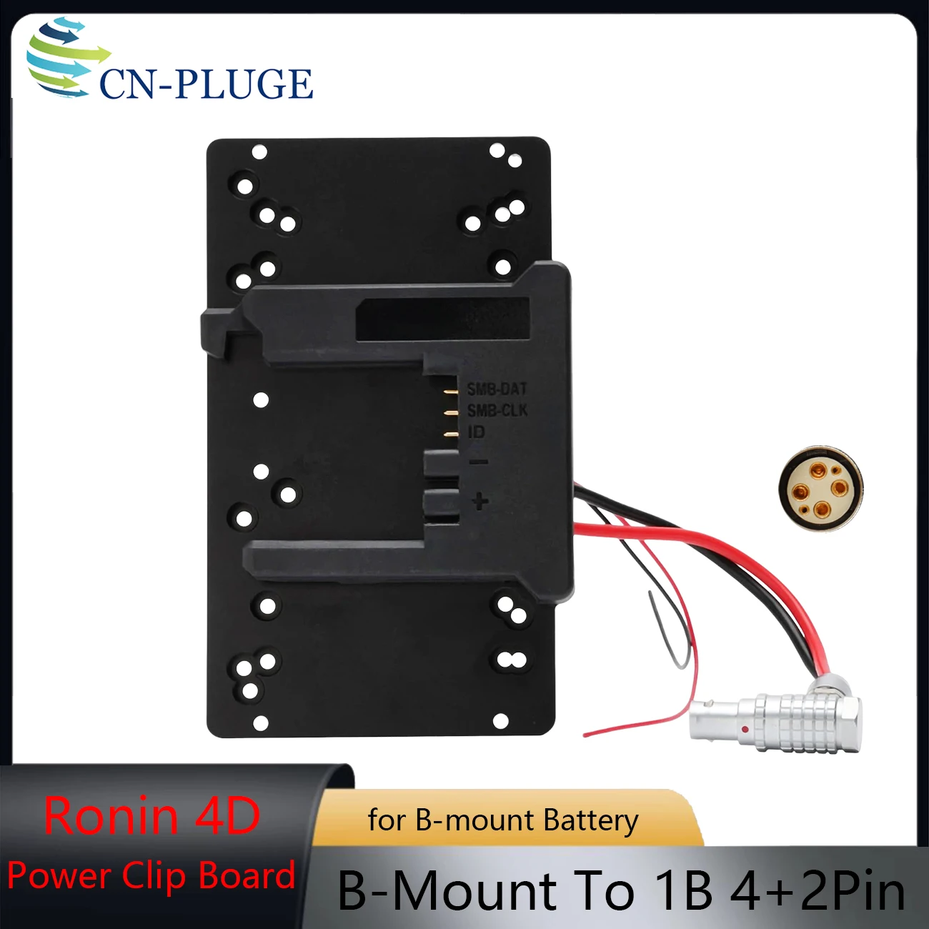B-Mount Battery Plate Power for DJI Ronin 4D Camera,Bebob Fxlion SWIT IDX Core Blueshape,24V DC-in 6-pin Connector