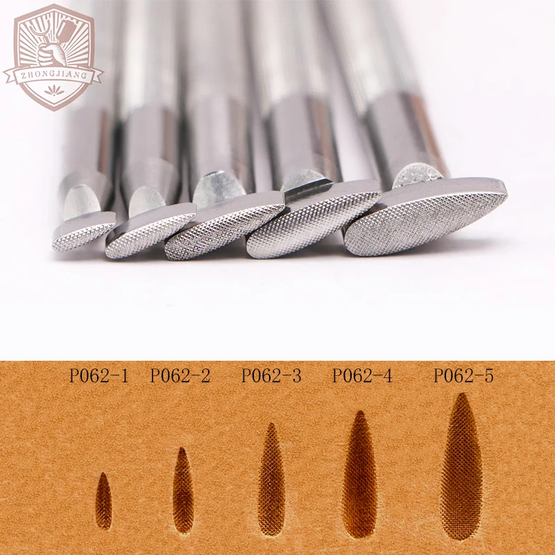 Leather Work Stamping Tool Thumb Grid Pattern P062 Stamps Leather Carving Stamping Stamps Tool Zhongjiang