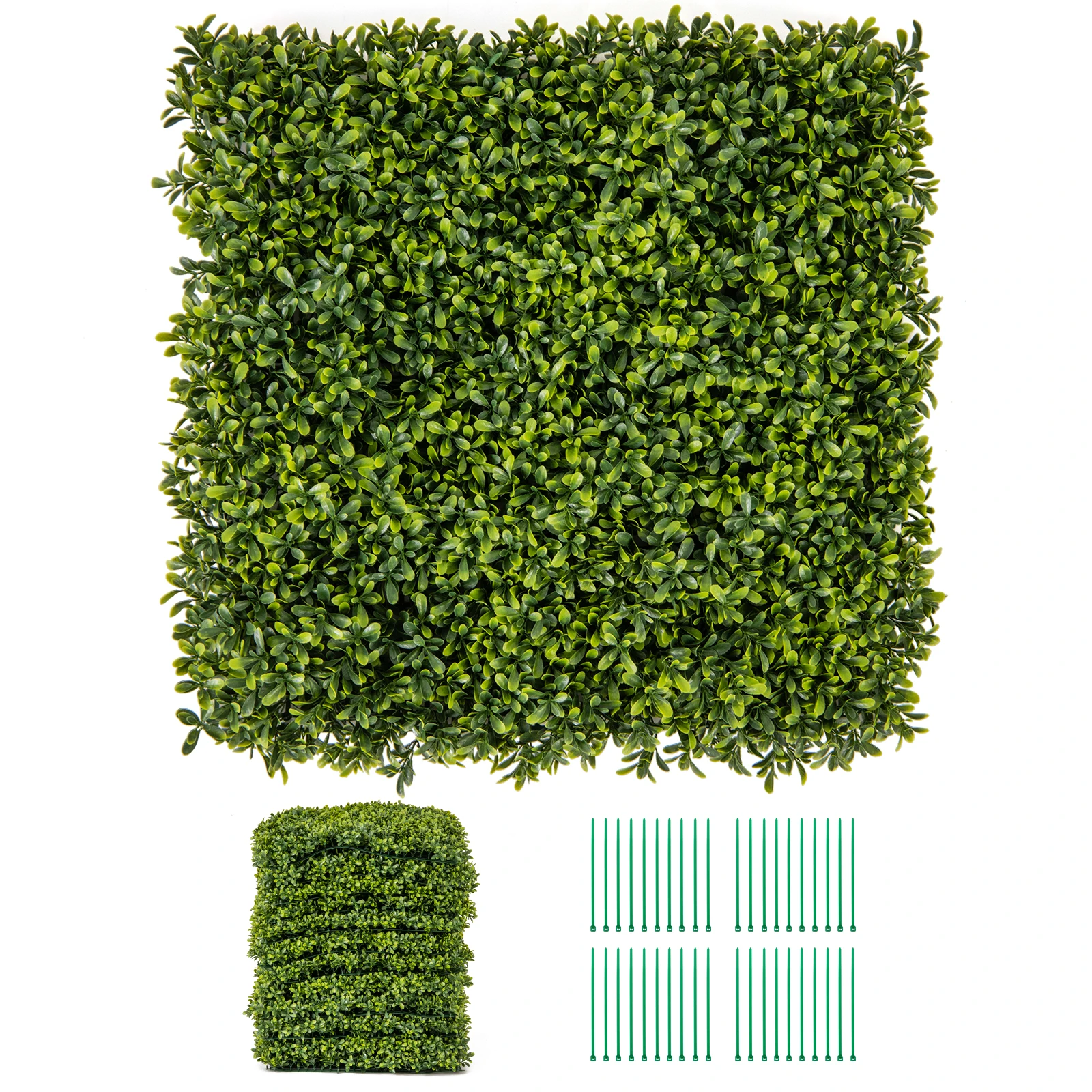

12 PCS 20" x 20" Artificial Hedge Boxwood Panels w/ Realistic Undulant surface