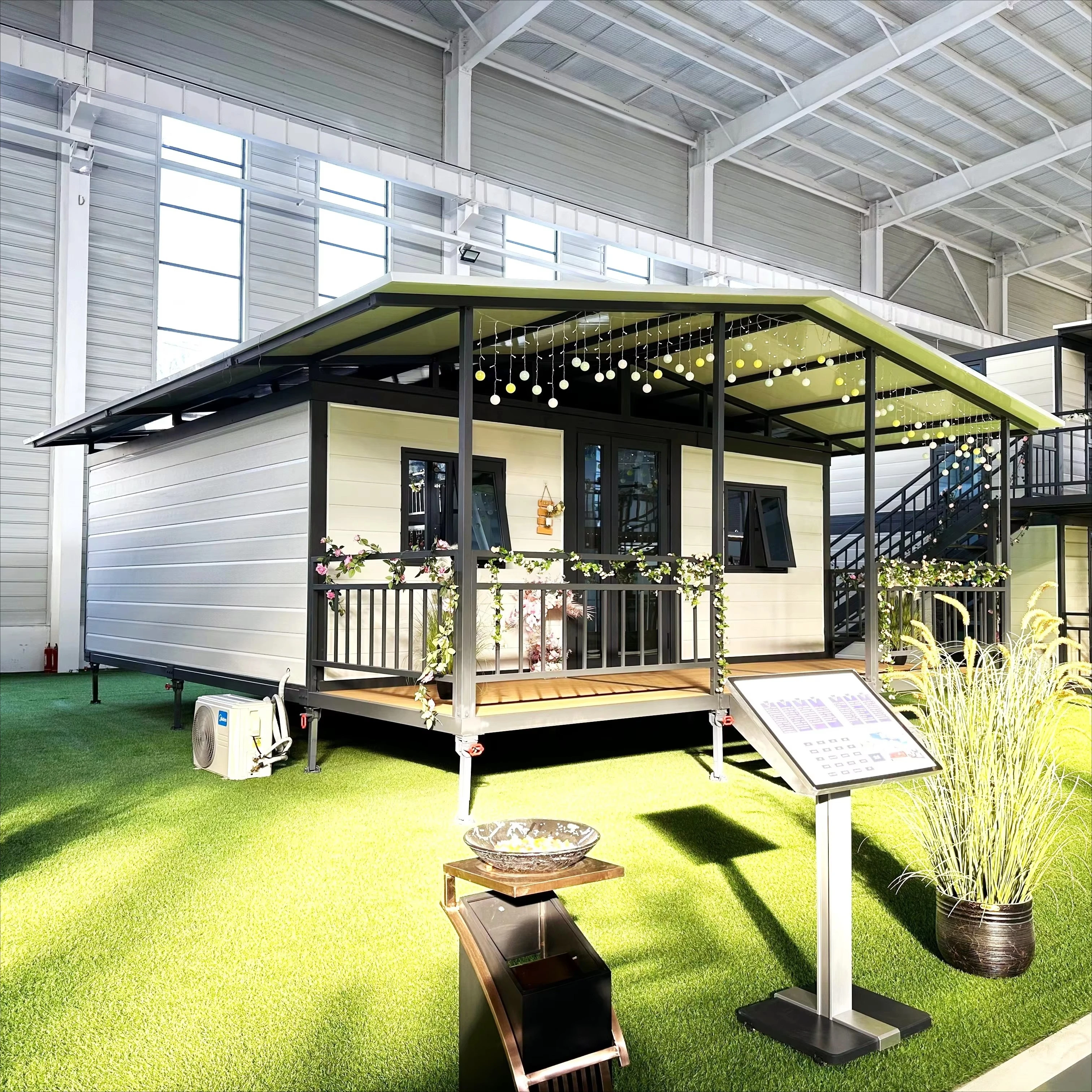 Case contenitori espandibili da 20 piedi per hotel Villas Resorts con parasole Terrazza Giardini Camera da letto in stile design tropicale 40 piedi