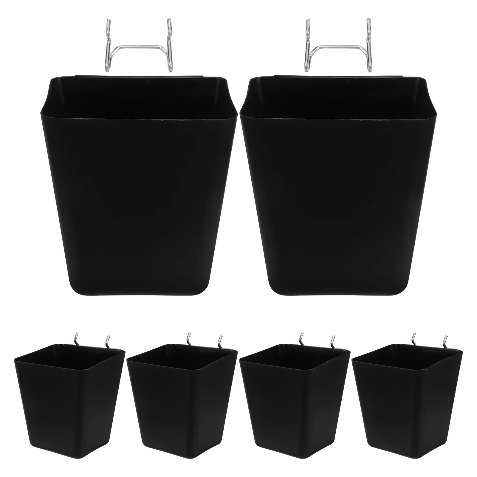

6pcs Pegboard Cups With Hooks 5.11X4.72X4.72'' Wall Mounted Storage Containers Box For Garage Office Workshop Organizer Pegboard