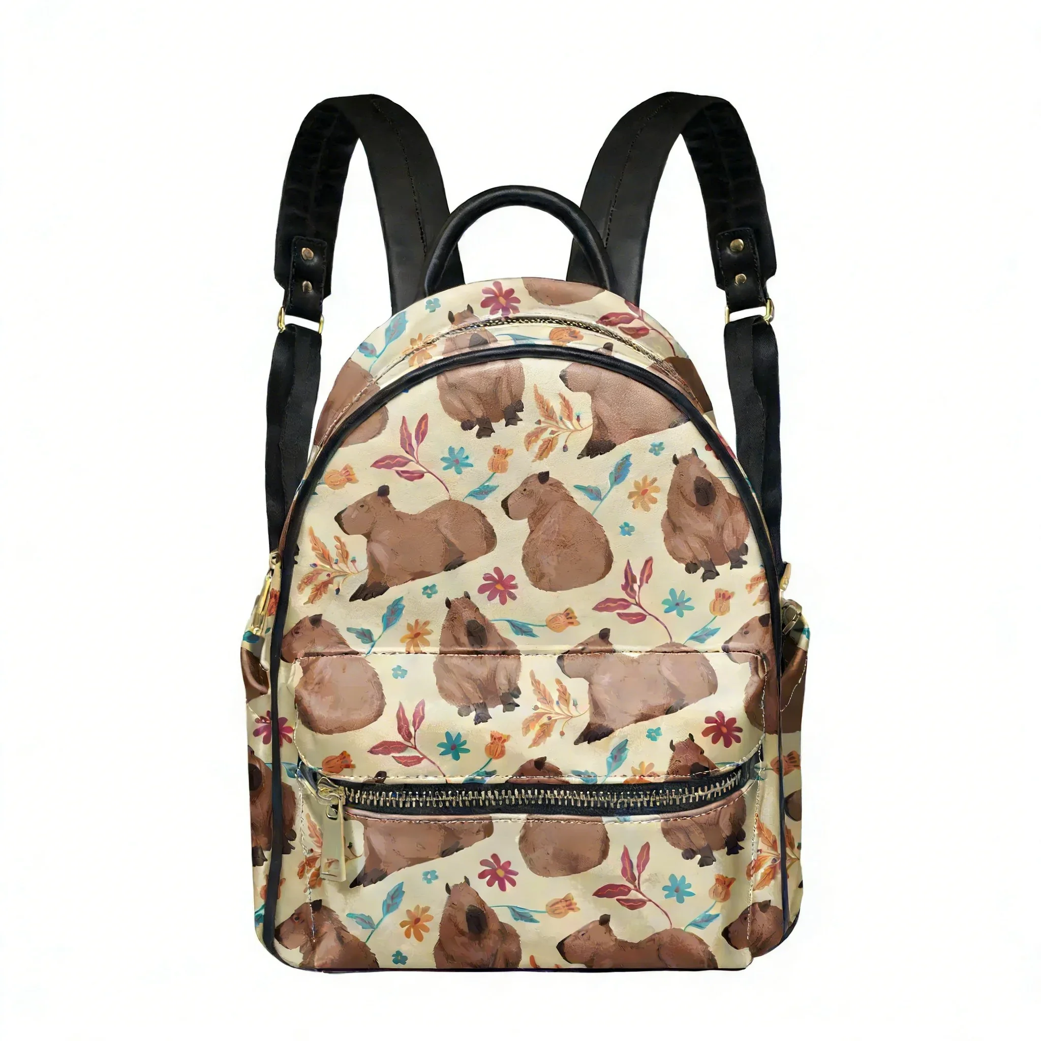 

Capybara Backpack Womens Mens Knapsack Custom Made Text Image Double Shoulder Bag Business Travel Bookbag Rucksack Gift Daypack