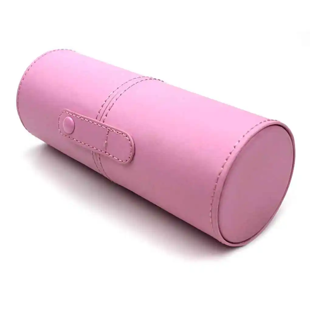 Makeup Brush Holder Empty Portable Make Up Brushes Case Round Pen Organizer Cosmetic Tool PU Leather Cup Container