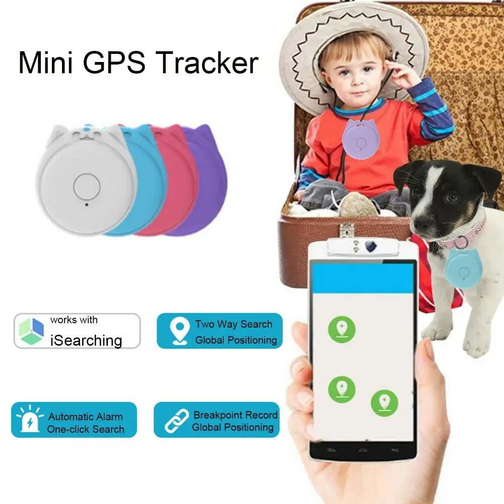 

Anti-lost Mini GPS Tracker Wireless Cartoon Shape Smart Tracker Plastic Bluetooth 5.2 Alarm GPS Locator Outdoor Travel