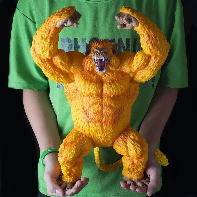 40cm Dragon Ball Z Super Large Golden Version Of Vegeta Great Ape Gorilla Theater Version Hand Office Action Figures Model Toys