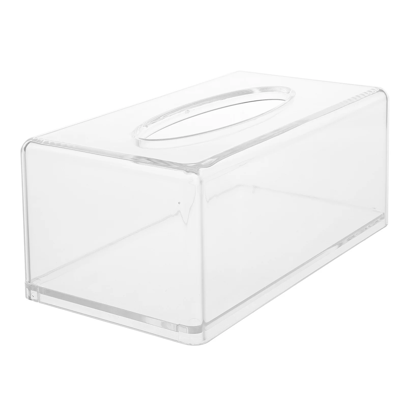 صندوق مناديل مستطيل حاوية مناديل أكريليك شفافة للسيارة والمنزل والمكتب وحامل مناديل الوجه صندوق منظم للتخزين