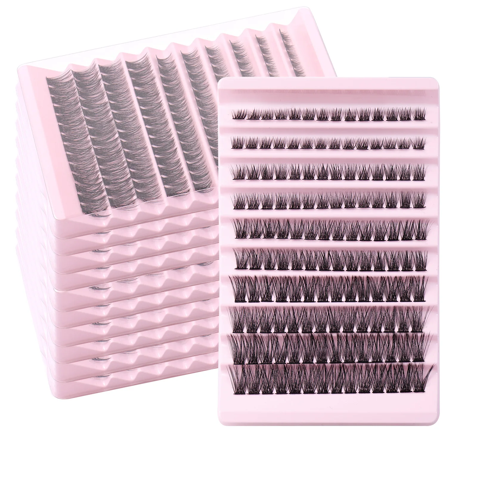 140 Clusters Segmented Eyelashes Extensions D Curl 14mm Natural Fake Lashes LASH DIY Soft Wispy Volume Fans Individual Eyelash