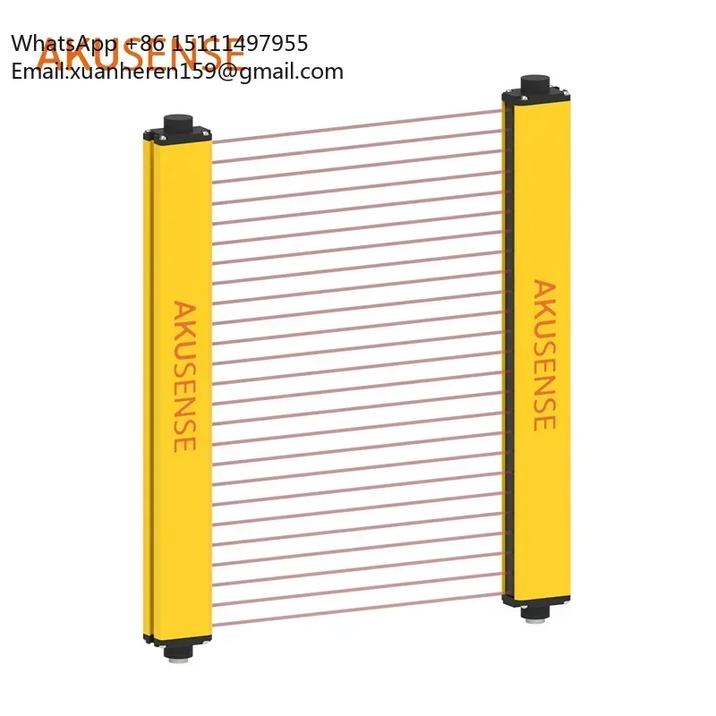 Automotive Safety Light Curtain Wide-Aperture Digital Photoelectric Sensor with Two Relay Passive Contact Outputs