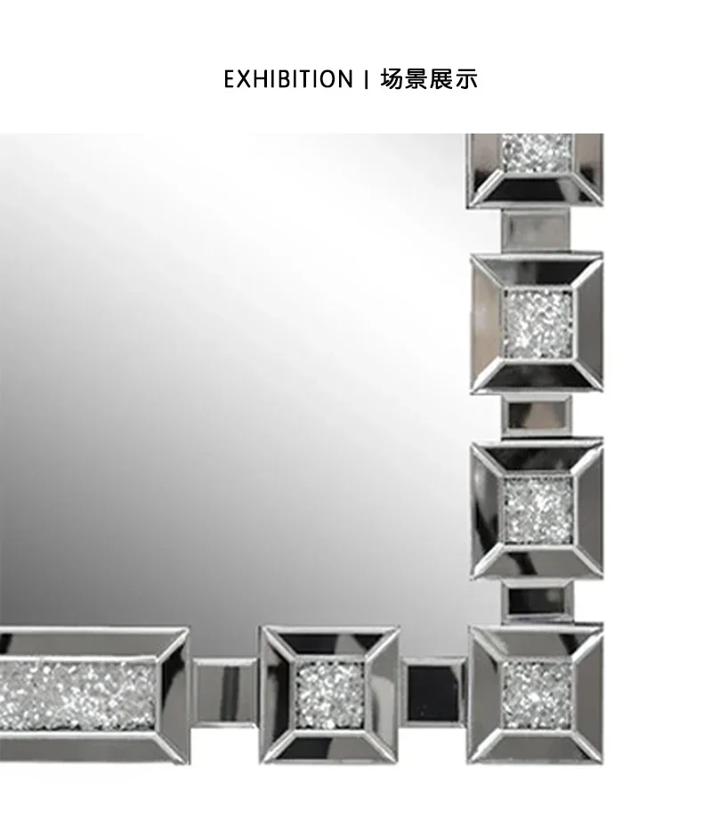 TTA13 Wall-mounted French Entry Wall Floor-to-ceiling Mirror, Decorative Makeup Full-length Mirror, Medieval Creativity