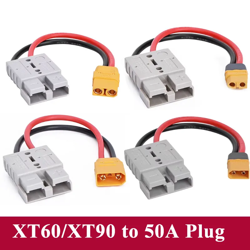 

XT90/XT60 to 50A Anders Plug Charging Cable Male Femal Electric Vehicle Lithium Battery Connector Wire XT60 to 50A Charging Cord