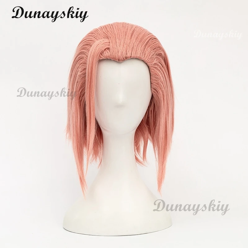 جوجو سوجيموتو ريمي شعر مستعار تأثيري قصير ألياف مقاومة للحرارة الشعر الاصطناعية + عقال أصفر + غطاء شعر مستعار مخصص