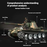 Henglong German Leopard G Large Remote Controlled Tank 1:16 Infrared Battle Competitive Tank Smoke Electric Military Model Toy