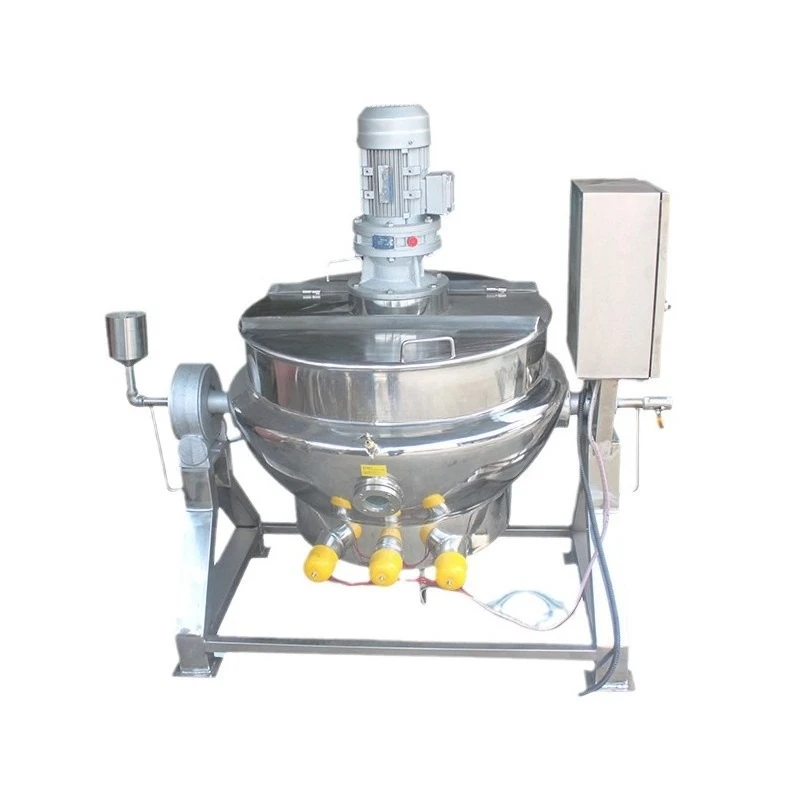 Stainless steel with tilting electric heating stirring marinade sandwich pot planetary wok cooking machine cooking pot